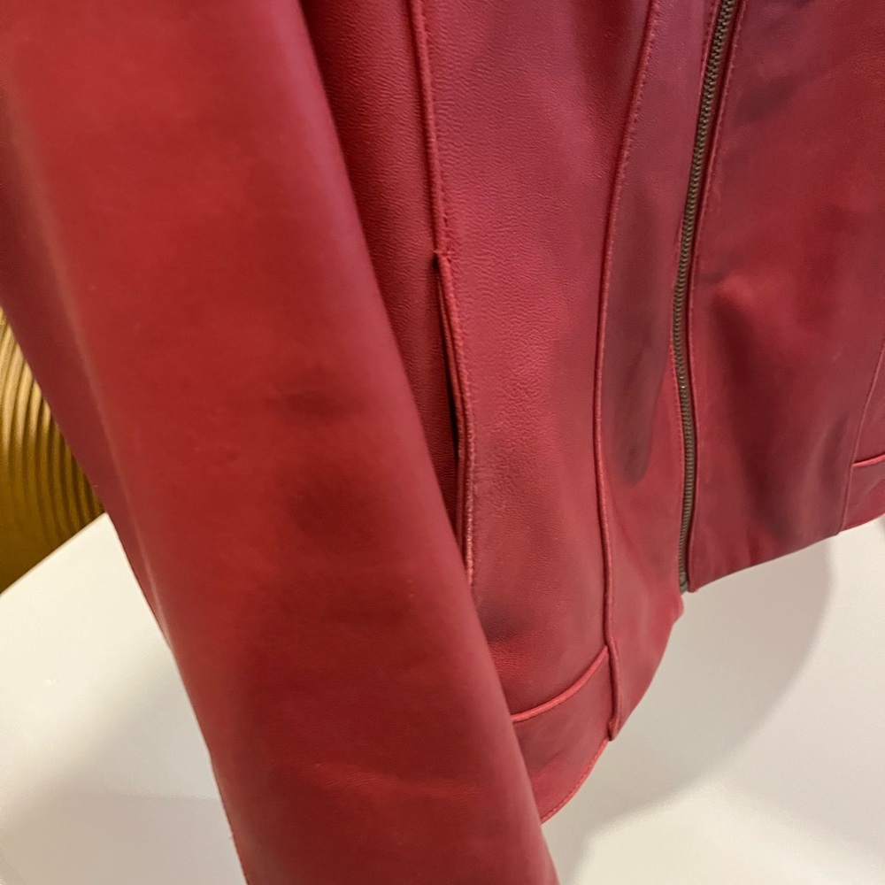 Red Leather Jacket - Picture 4 of 6